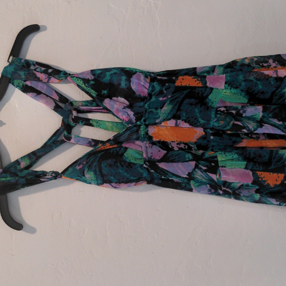 MODA INTERNATIONAL FLOWY HIGH LOW SUMMER DRESS - Picture 3 of 8